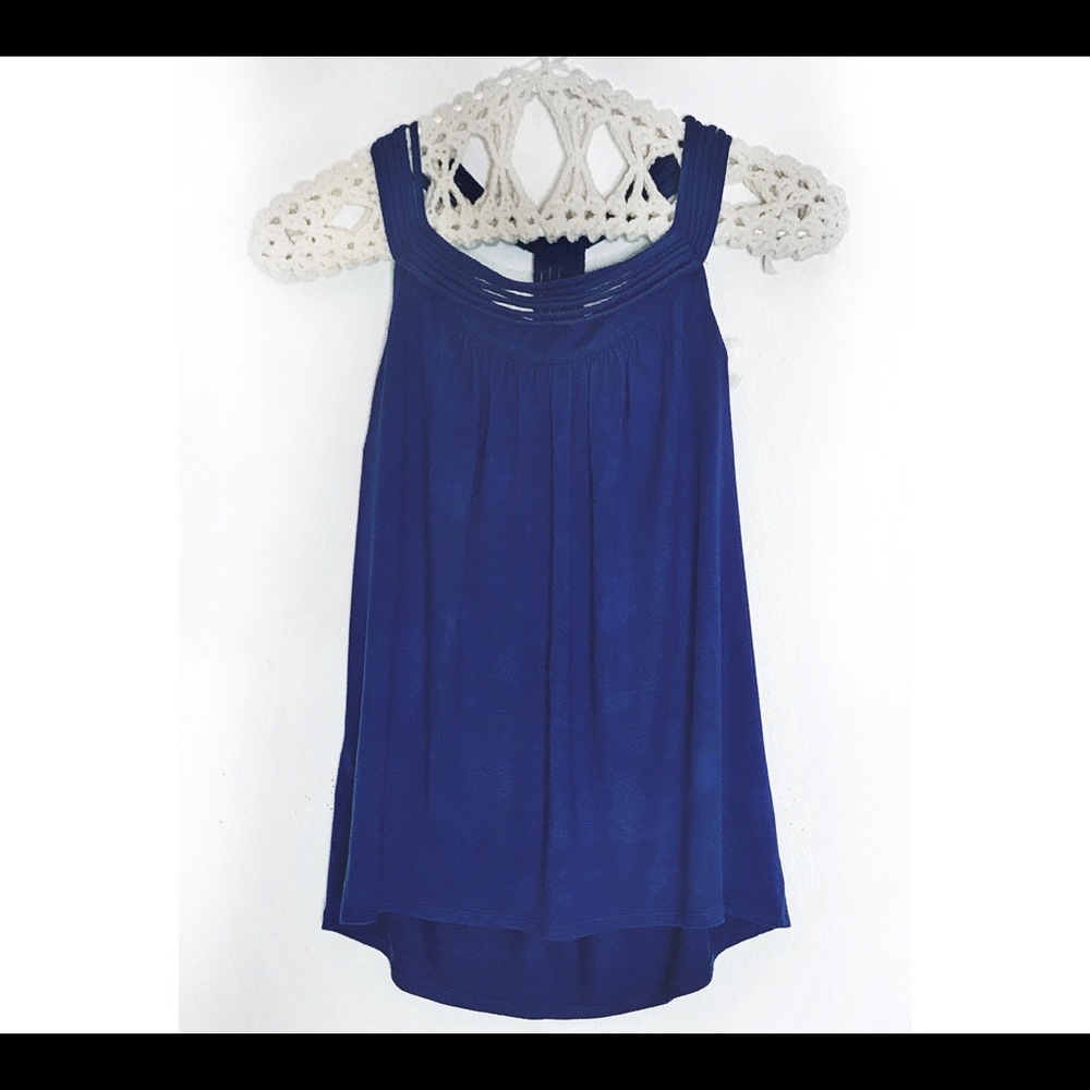 Royal Blue Strappy Scoop Neck Top